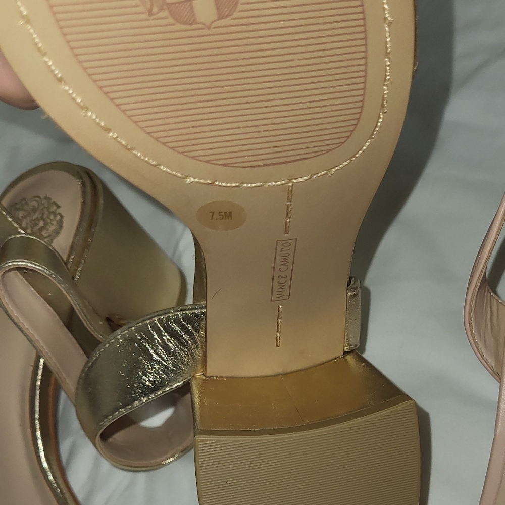 Vince Camuto Women's Blush and Gold Heels - Picture 2 of 2